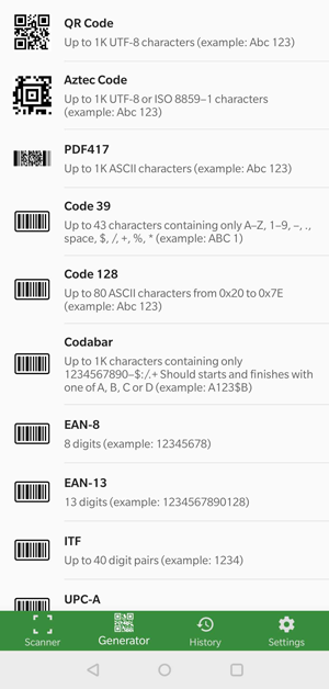 Offline QR code generator- Android