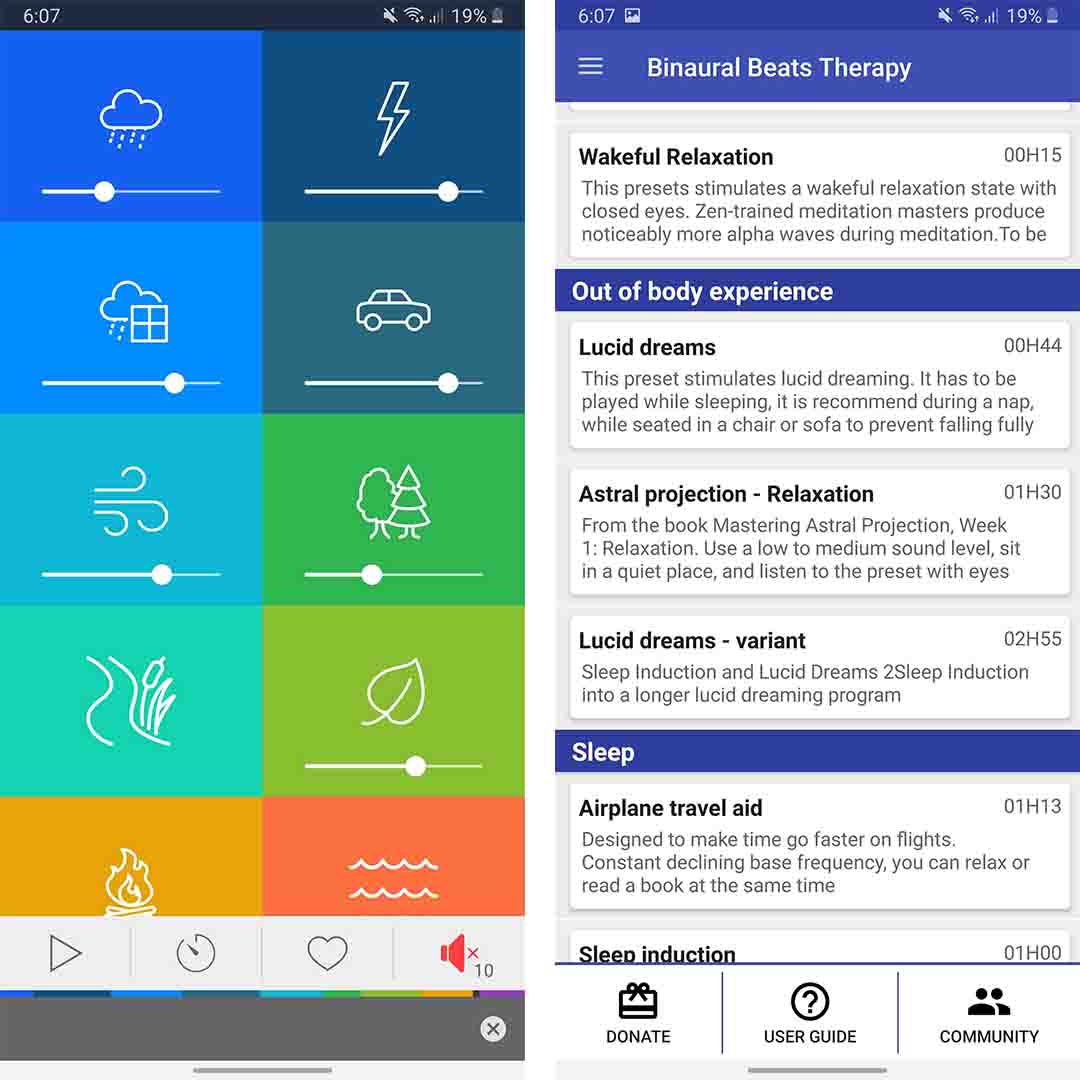 Binaural Beats Apps - best lucid dreaming app