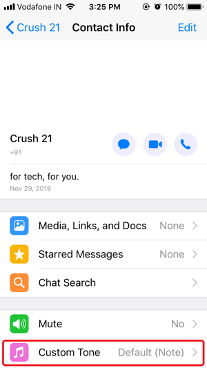 whatsapp custom notification- text tone whatsapp settings