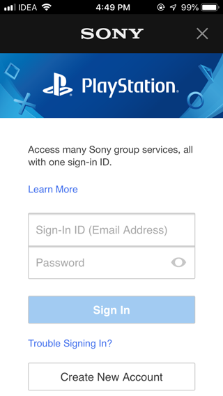 Play PS4 Games on iPhone and iPad- sign in