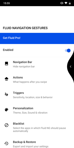 Gesture Navigation Apps for Android- fluid