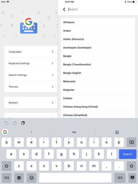 best keyboard apps for ipad- google keyboard