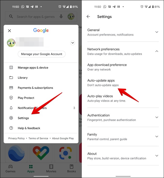 Google App Stop Auto Update