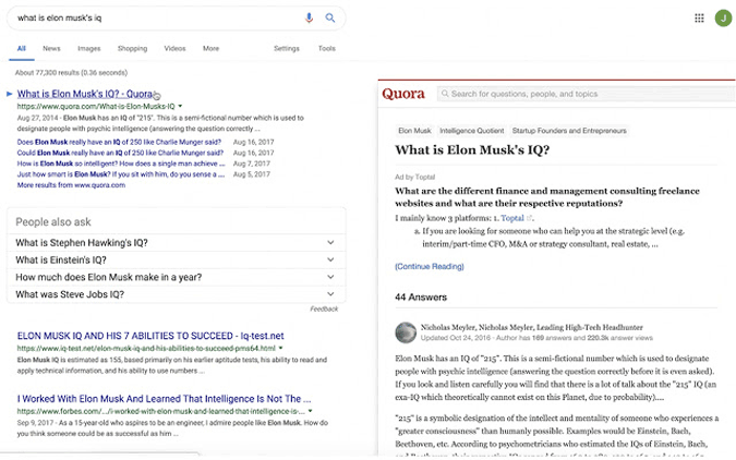 Google results Preview