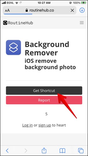 Get Background Remover Shortcut