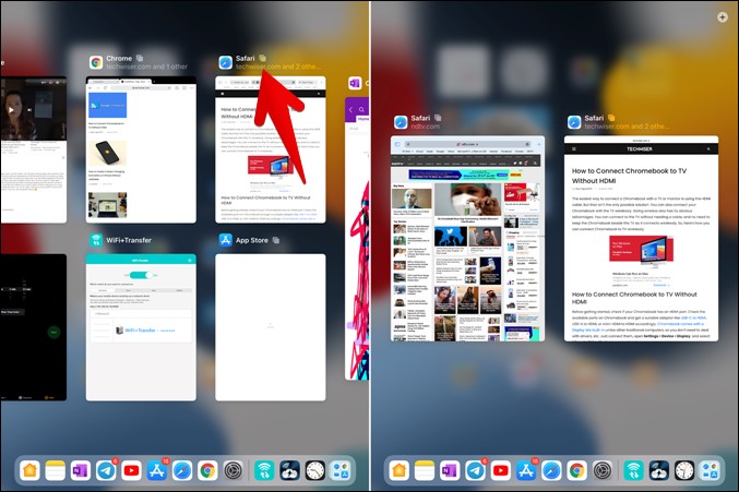 Shelf Multitasking iPad from App Switcher