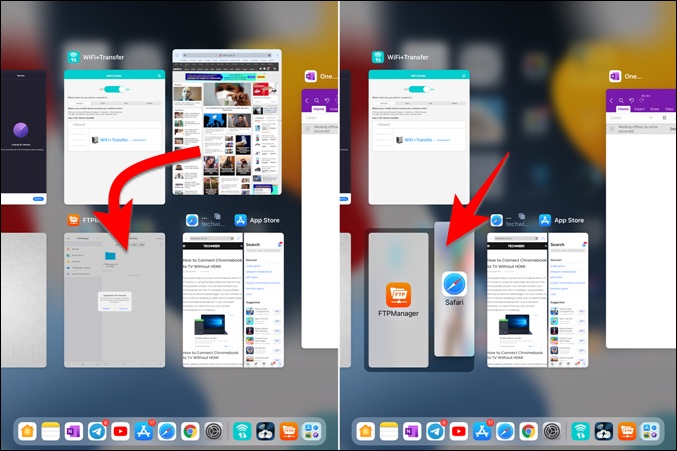 Create Split Screen in App Switcher iPad
