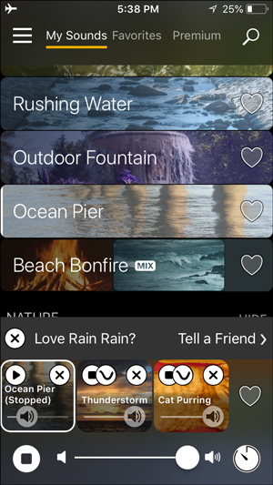 white noise apps for iphone- rain rain