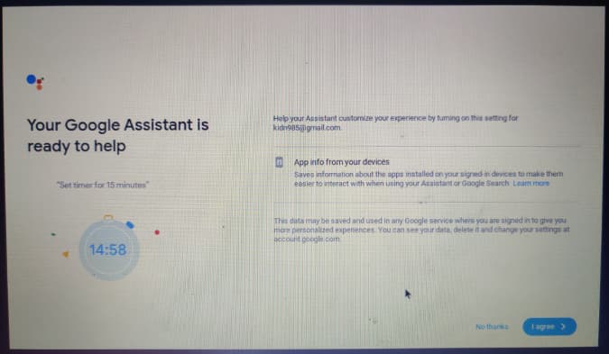 Setting up Google Assistant 