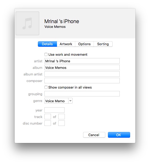 How I edit track metadata in iTunes