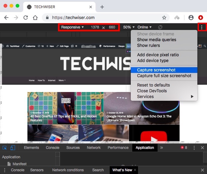 Chrome Screenshot Developer Tools