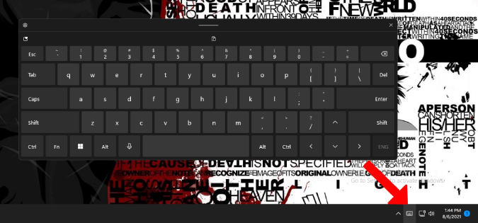 Opening Touch Keybaord on Windows 11