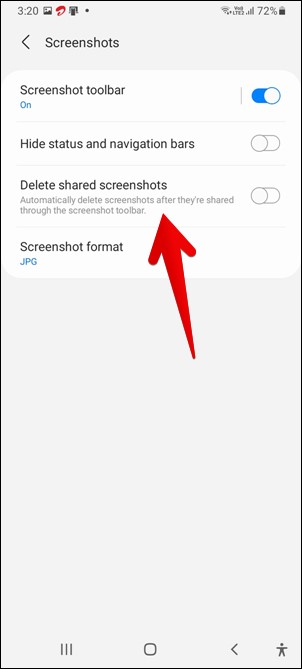 Samsung Delete Shared Screenshot