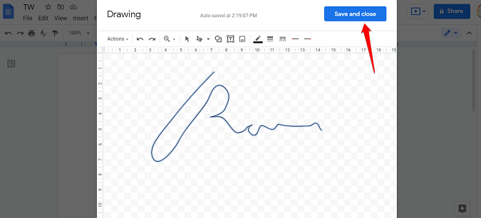 add sign to pdf file opened with google docs