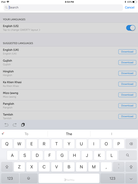 best keyboard apps for ipad- Swiftkey