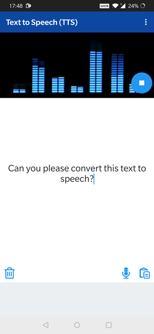 android text to speech app- TK solution