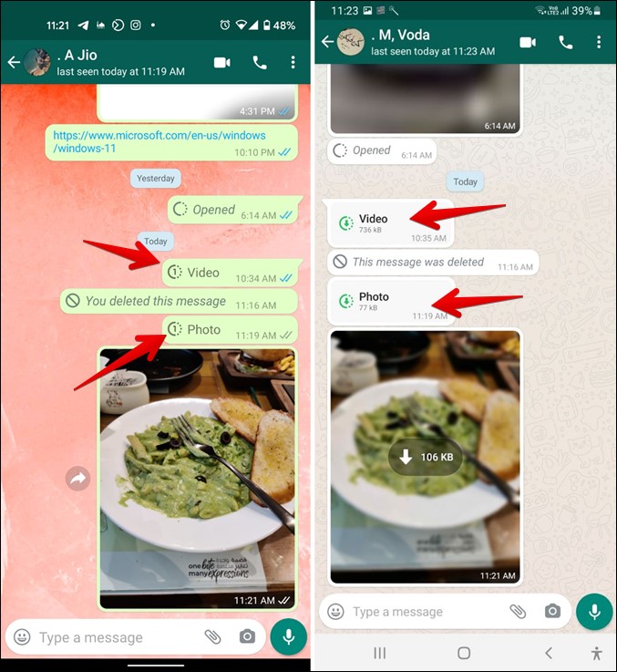 WhatsApp View Once Preview