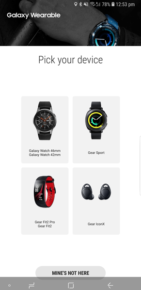 Galaxy Wearable app on your Android