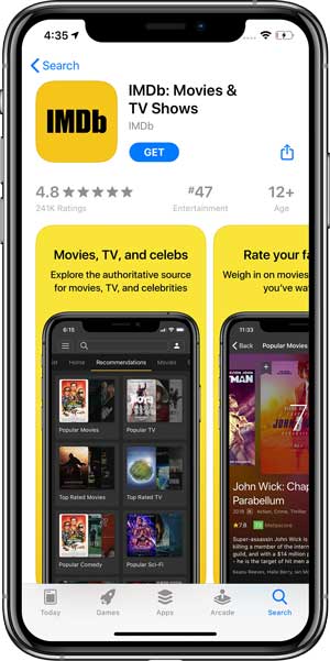 IMDb app on the App Store
