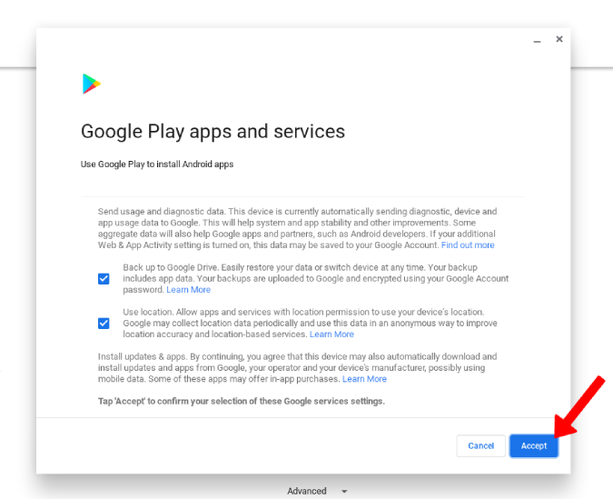 Installing Play Store on Chromebook