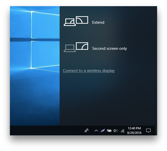 connect to wireless display on windows