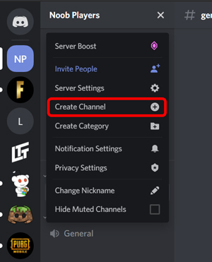 create channel on discord for AFK