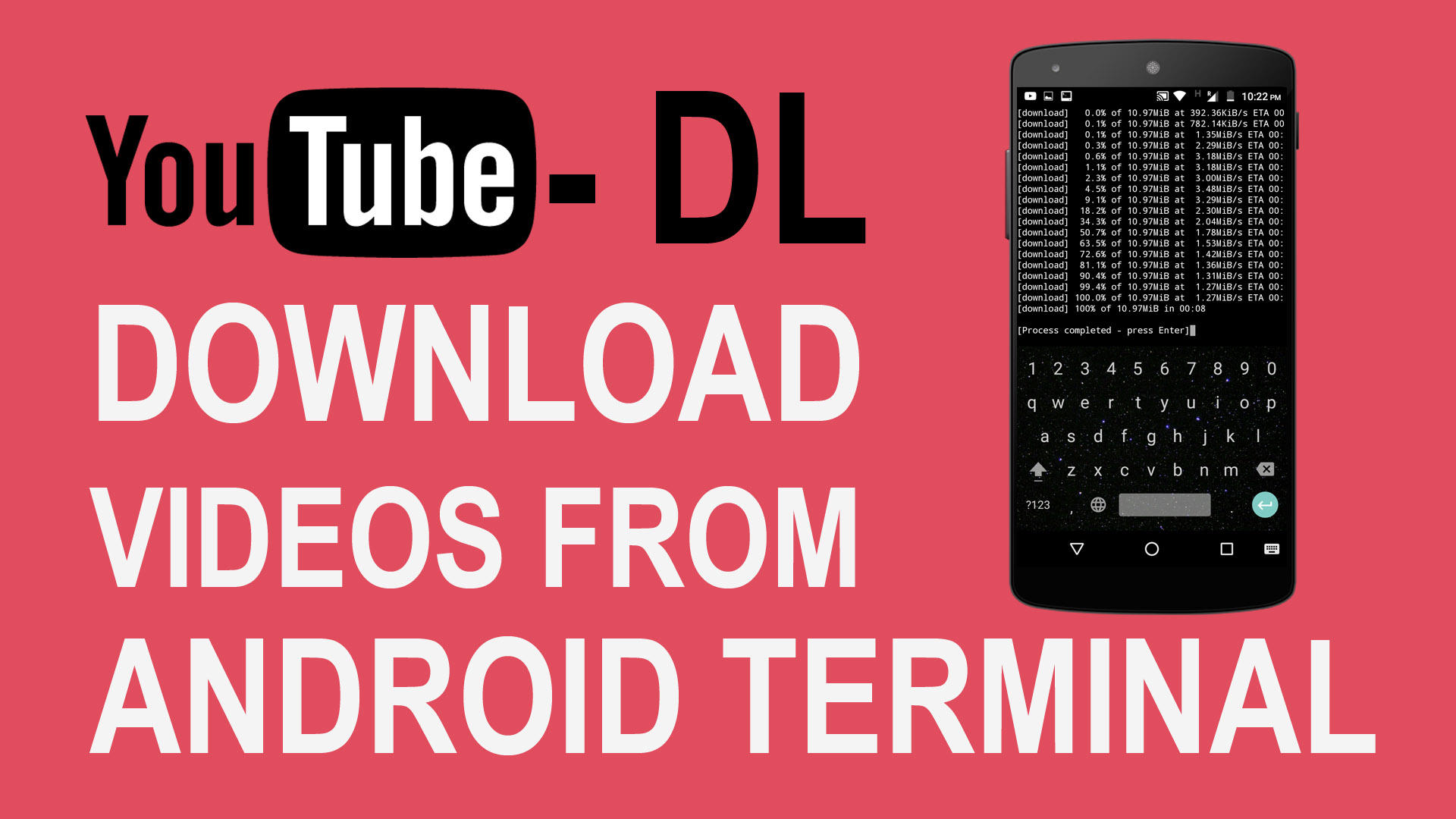Descarga cualquier videos en Internet con terminal Android