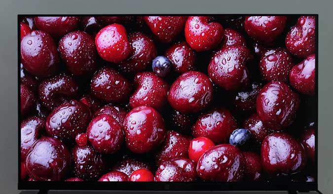 Oneplus tv showing cherries