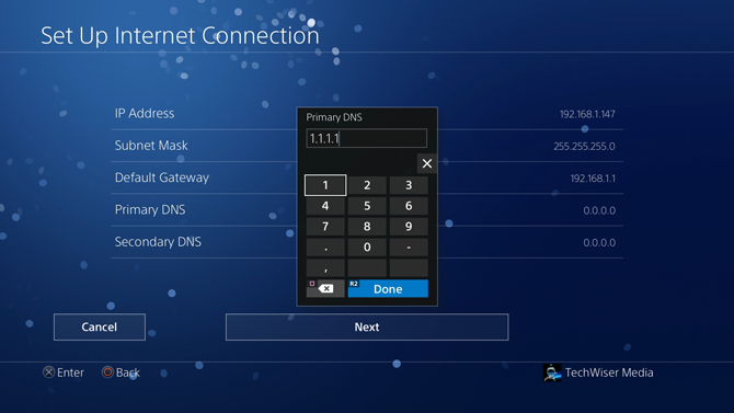 change dns on ps4- dns