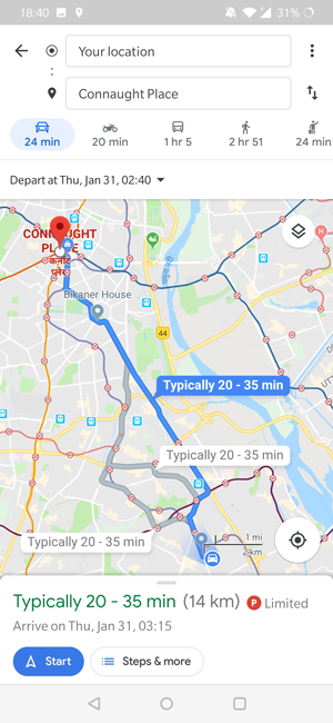 Google maps predict traffic