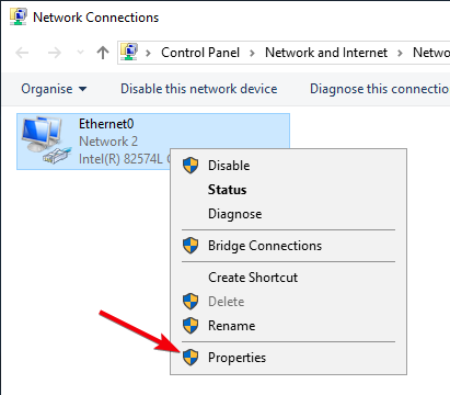 fix dns server not responding 15 - select network properties