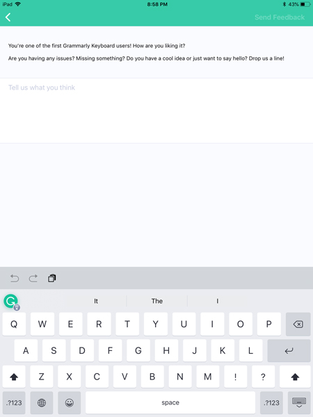 best keyboard apps for ipad- grammarly