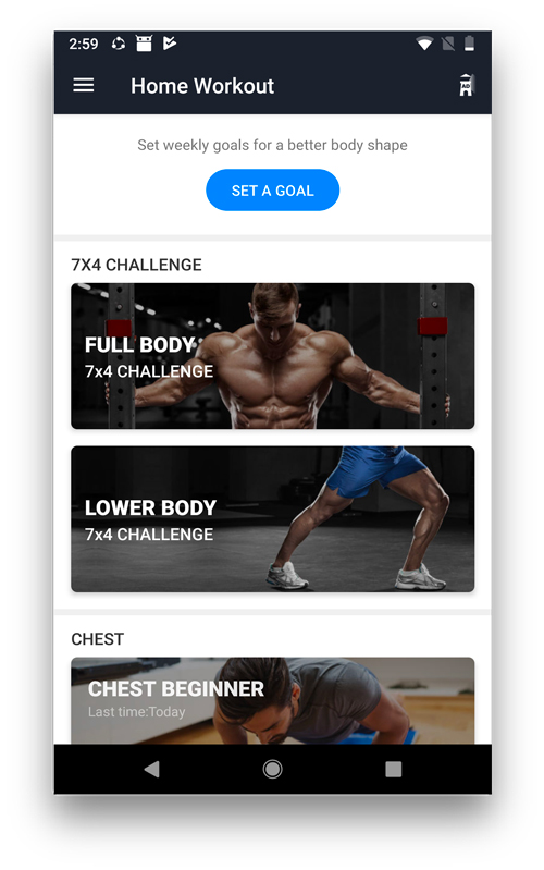 Home Workout - workout apps for android and ios