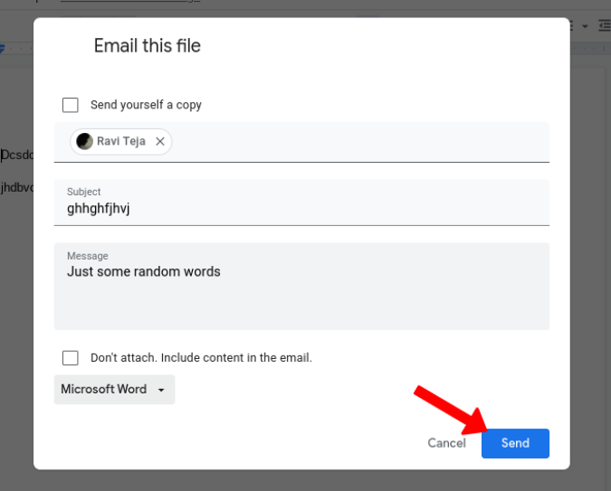 Sending Google Docs as an attachment directly from Google Docs 