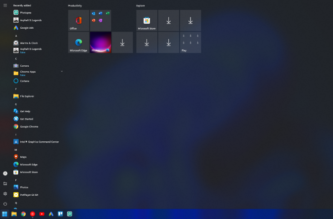 Windows 11 Full screen Start Menu