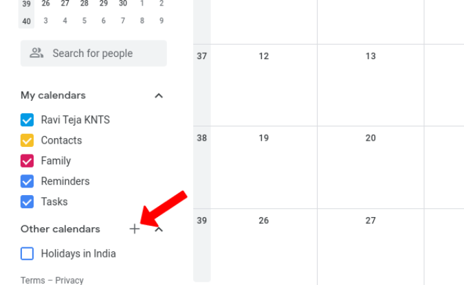 Adding new Calendar on Google Calendar 