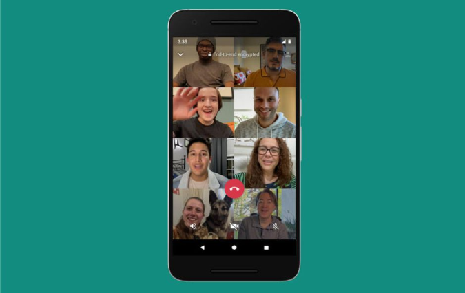 8 people Video Calling feature on WhatsApp