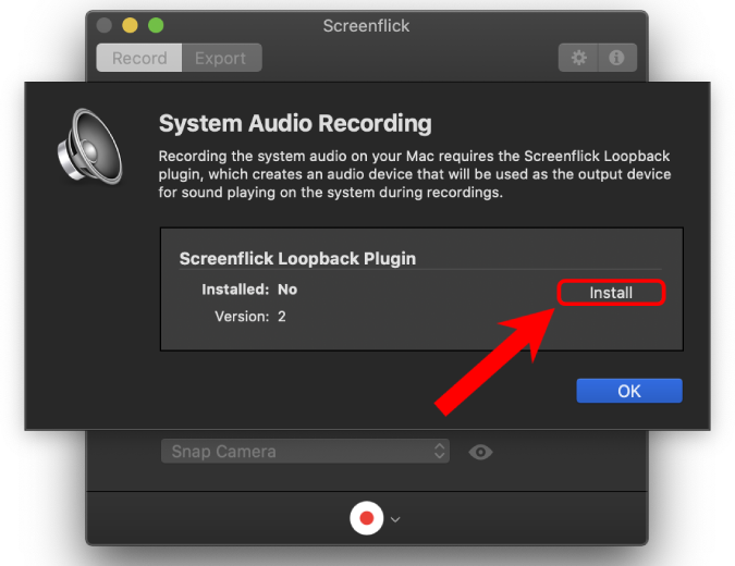 install screen audio recording