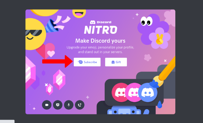 Subscribing to Nitro on Discord