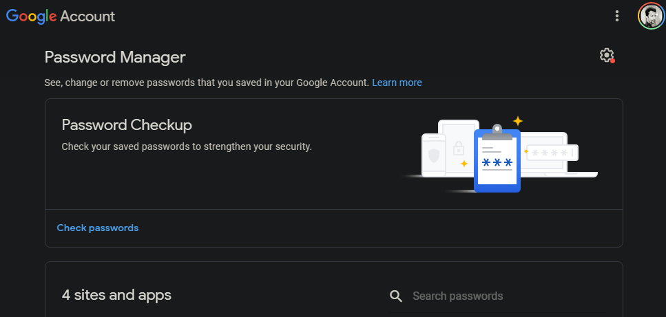 google password manager