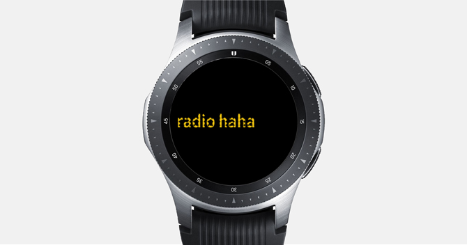 Screenshot of the Galaxy Watch with the LED info scrolling 