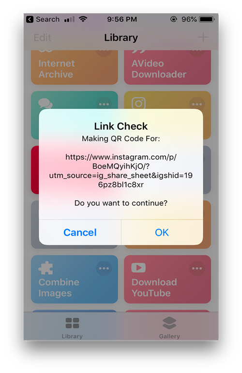 QR Useful shortcuts for apple's shortcut app