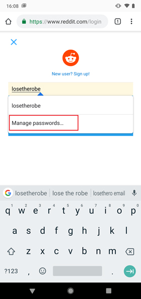 how to check saved password in chrome mobile- manage