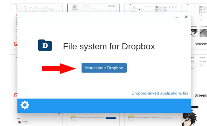 Mounting Dropbox to filemanager