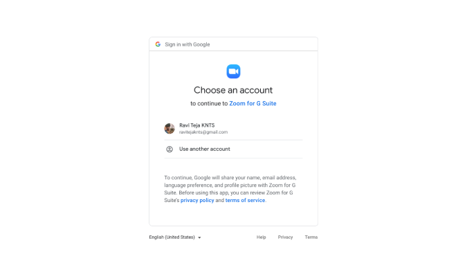 Log-in with your Google Account