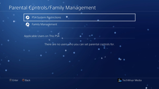 put a password on PS4- system restrictions