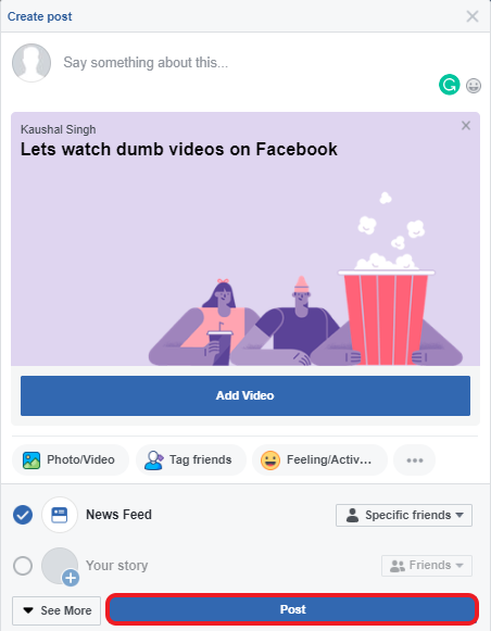 Facebook Watch Party- Post