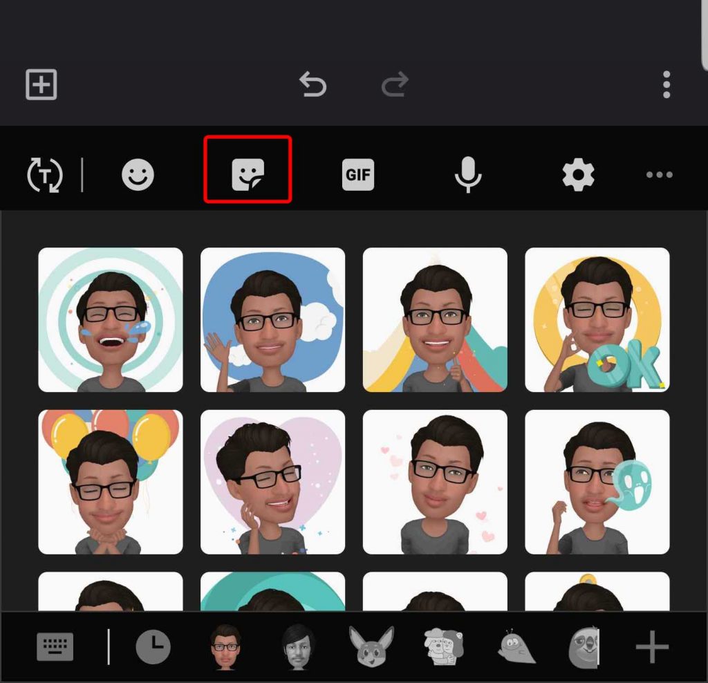 AR Emojis on Samsung Keyboard