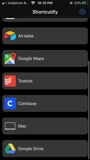 shortcutify app screenshot