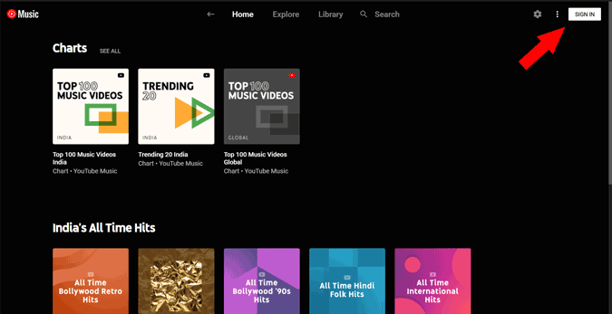 Signing into YouTube Music YTM Desktop app
